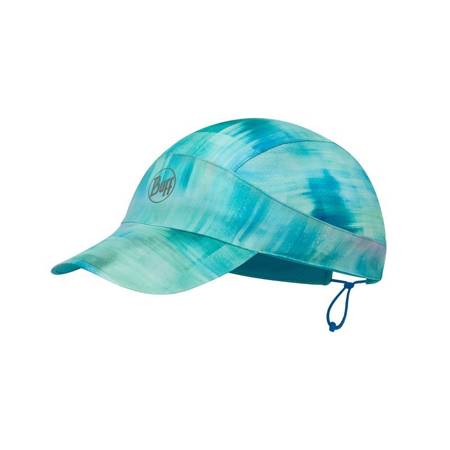 Składana czapka z daszkiem do biegania BUFF® PACK SPEED CAP MARBLED TURQUOISES